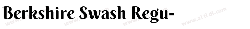 Berkshire Swash Regu字体转换